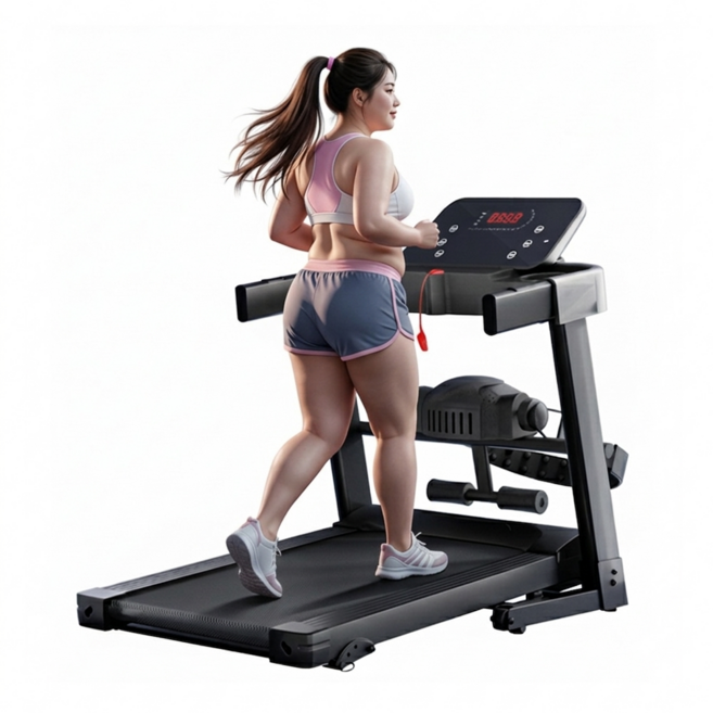 러닝트 하중150kg 경사조절 저소음 런닝머신 가정용 워킹머신, 런닝머신+마사지벨트+윗몸일으키기바, RNBAKJ028
