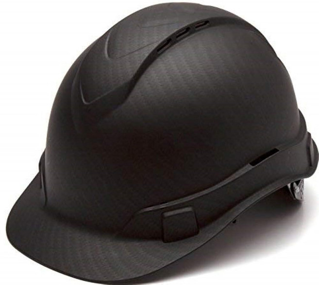 Pyramex 릿지라인 야구모자 스타일 견고한 안전모 공구, Matte Black Graphite Pattern_4, 1개