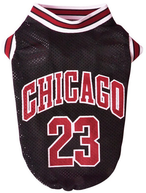 펫보스 반려동물 메쉬 유니폼 저지 티셔츠, 블랙, 1개