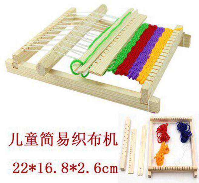위빙틀 만들기 직조기 직기 핸드위빙 테이블탑 수동 위빙 수직 대형, 1 어린이 간이 직기