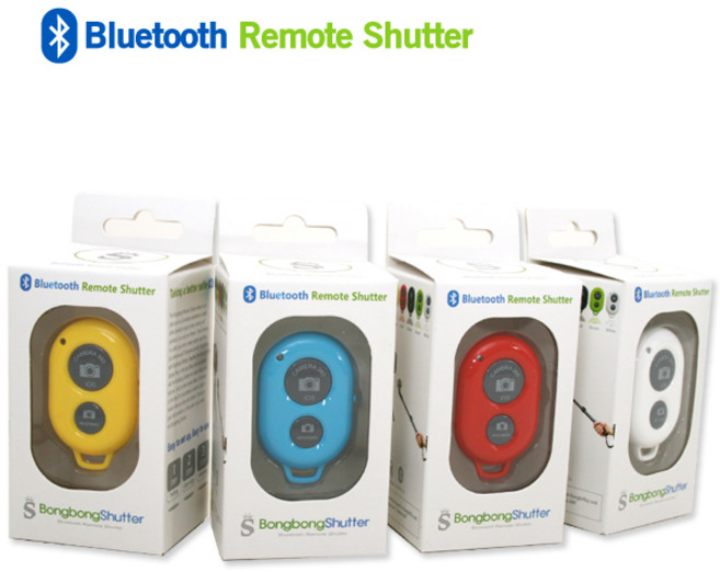 스토움 카메라 4단 삼각대 스마트폰 미니 5단 셀카봉삼각대, 블루투스 리모컨(레드), 1개