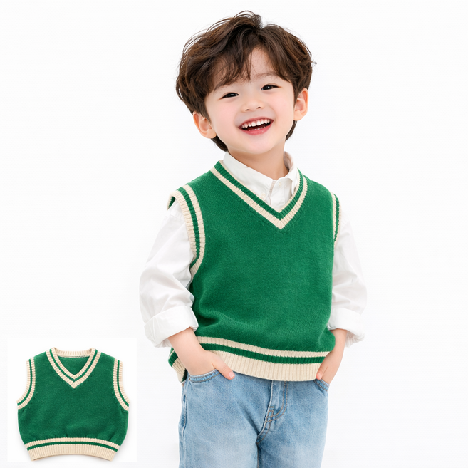 유아 아동 조끼 유아동 주니어 남아 여아 실내 니트조끼 정장 베스트 하디컬러니트베스트
