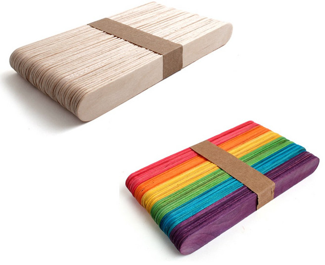 하드바 50개x2봉 원목하드스틱 칼라혼합스틱 중형대형선택, 100개, 원목-중형