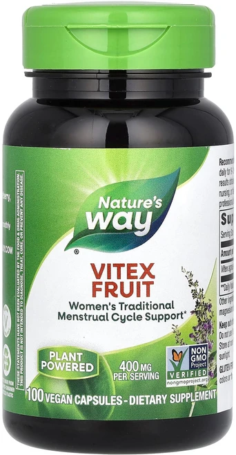 Nature's Way 바이텍스 열매 400mg 베지 캡슐 100정, NaturesWay바이텍스열매400mg베지캡슐100정, 1개 - 쿠팡