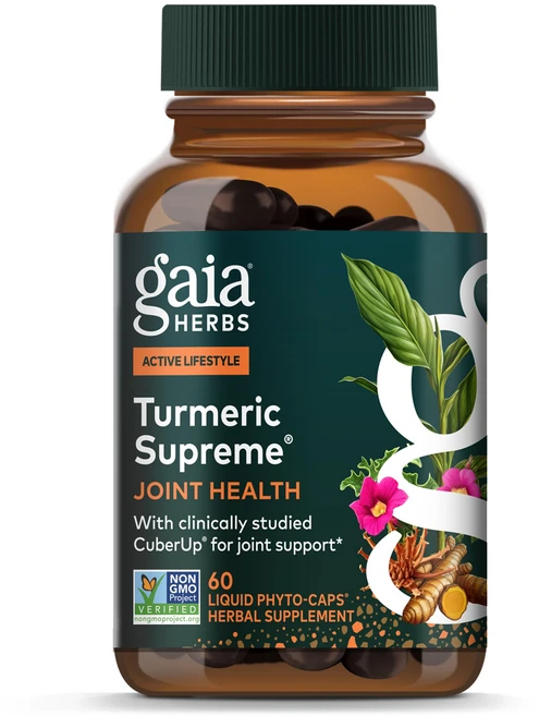 가이아 허브 강황 슈프림 관절 건강 - 퀘르세틴 후추 보 Gaia Herbs Turmeric Supreme Joint Health - Joint Support Supplemen, 60개 (1팩), 소매용 포장, 1개 - 쿠팡