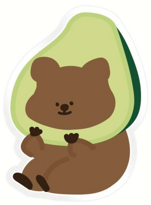 디자인 큐티 애니멀즈 맥세이프 호환 아크릴 스마트톡, 아보카도쿼카