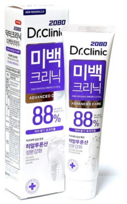 2080 닥터크리닉 미백크리닉 치약 120g, 100g, 20개