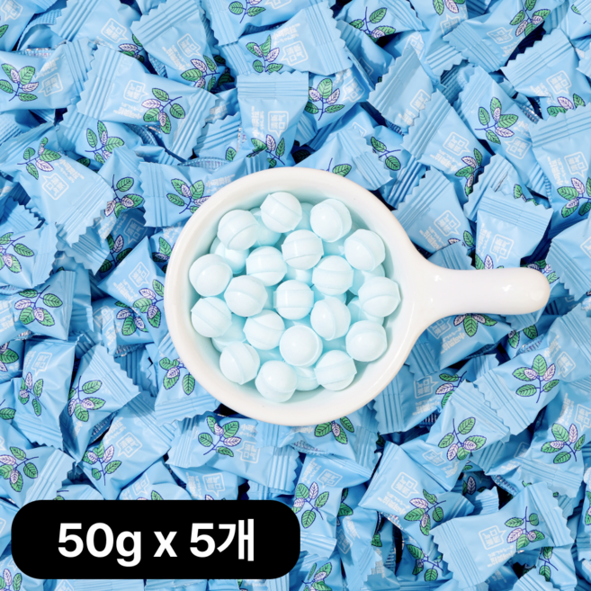 졸음운전방지 무설탕 다이어트 비타민C 박하사탕 샤오커오라 캔디 페퍼민트맛, 5개, 50g