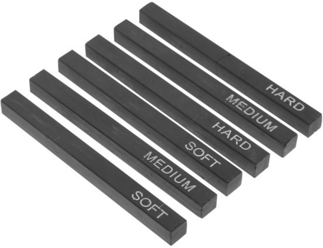 6개입 압축 목탄 막대 지우기 가능 스케치 드로잉 용품 대부분의 종이 표면에 스틱