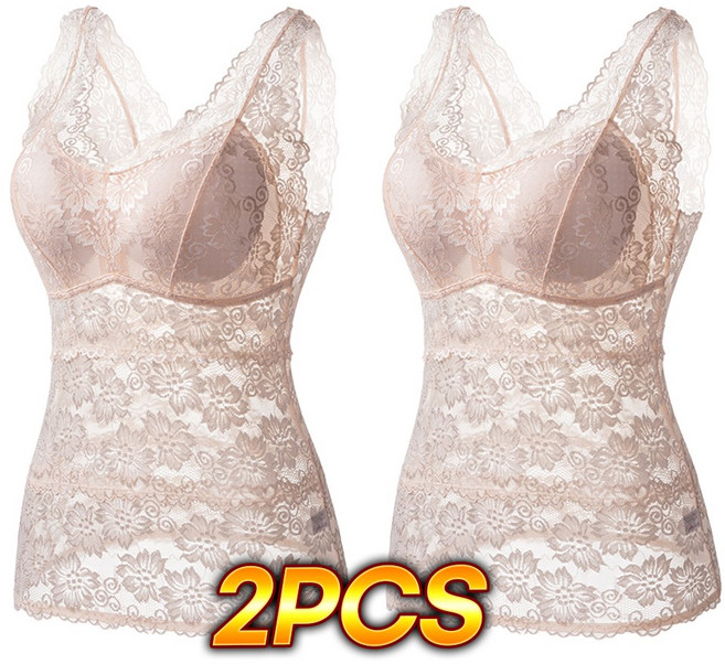 한미 인견 브라런닝 레이스 노와이어 볼륨캡 2P