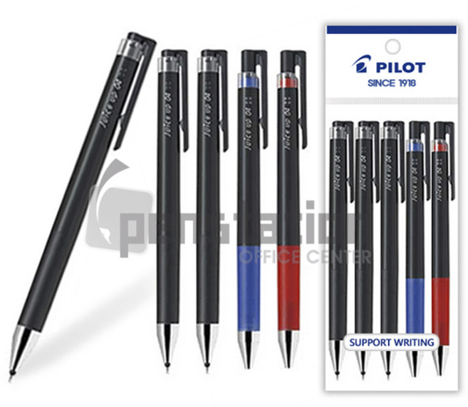 파이롯트 쥬스업 볼펜 5개 묶음 세트, 0.4mm 흑색3개+청색1개+적색1개 세트