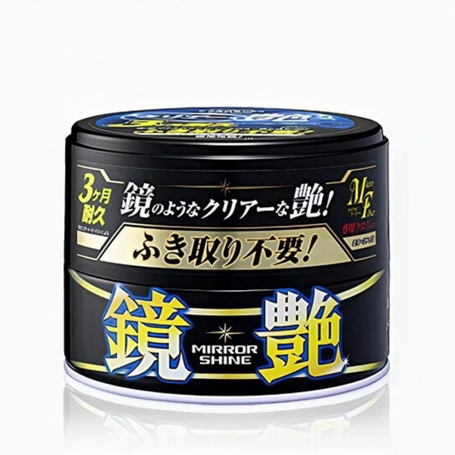 SOFT99 鏡艷固蠟 200g 美容蠟 無需下蠟 不含研磨劑 車漆.頭燈.尾燈.晴雨窗 耐久防護3個月, 1個, 深色車用