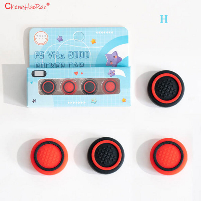 소니 플레이스테이션 Psvita PS Vita PSV 1000 Fat2000 Slim용 실리콘 소프트 썸스틱 그립 캡 조이스틱 커버 4개, [07] O