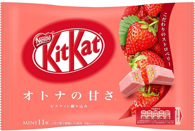 일본 네슬레 킷캣 초콜릿 딸기 맛 11개입, 124.3g, 1개