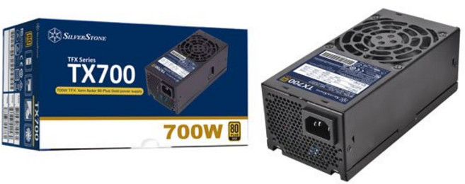 SilverStone TX700 Gold 80 PLUS金牌認證700W TFX電源