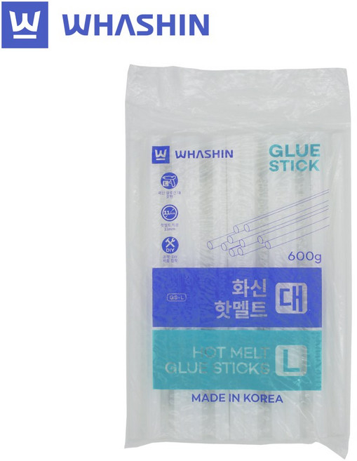 화신 글루건심 핫멜트 대 11mm 600g, 1개