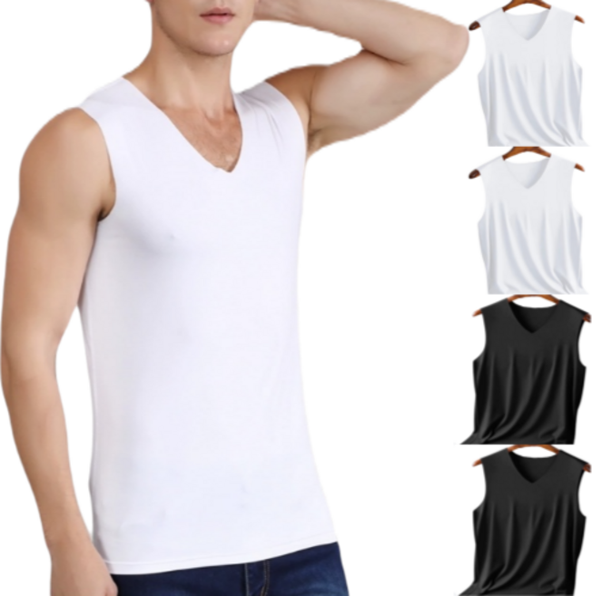 남성 런닝 심리스 무봉제 나시 아이스 4장세트