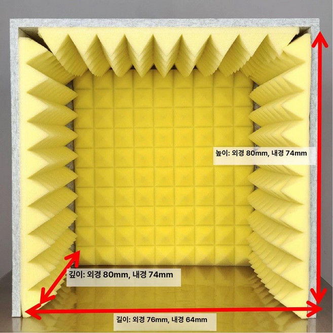 흡음 방음 캠핑용 노래방 녹음, 1개, 옐로우