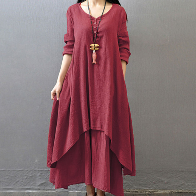 에리페 여성용 투투 레라 레이어드 롱 원피스