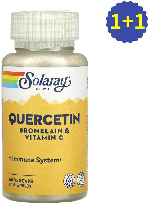 솔라레이 퀘르세틴 브로멜라인 비타민씨 케르세틴 비타민C 브로멜라민 60캡슐 2개