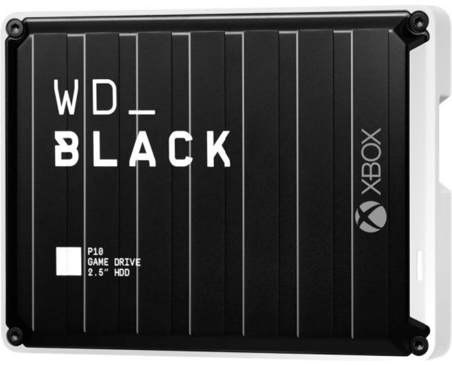 Xbox용 WD_BLACK 5TB P10 게임 드라이브 - 1개월 Xbox Game Pass 라이브러리에 이동 중에도 액세스할 수 있는 휴대용 외장 하드 WDBA5G0050B