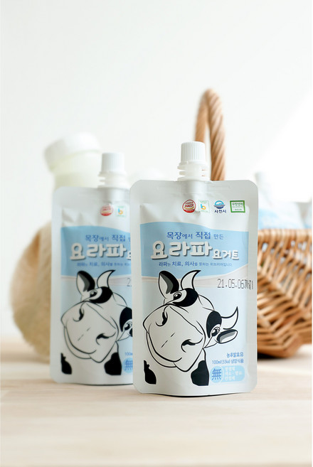 요라파 플레인 요거트 파우치 100ml, 25개