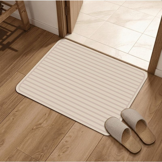 SoftDiary 욕실 규조토 발매트 흡수력 좋은 화장실 앞 발매트, 1개, 체리블라썸