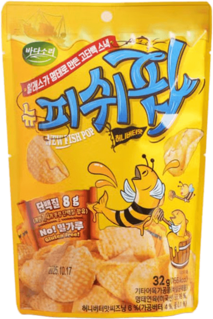 뉴 피쉬팝 32g 허니버터 맛, 단일선택, 1개