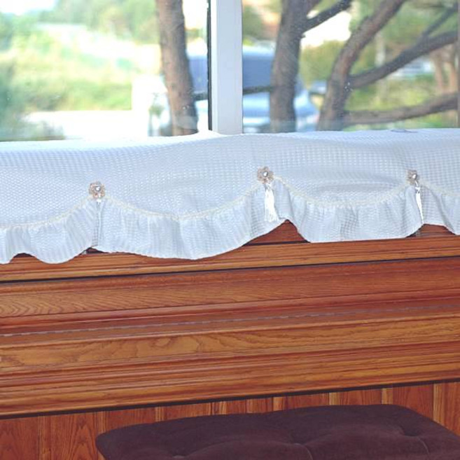 와플 2컬러 피아노커버 누빔 의자커버 (4종), 화이트, 1개