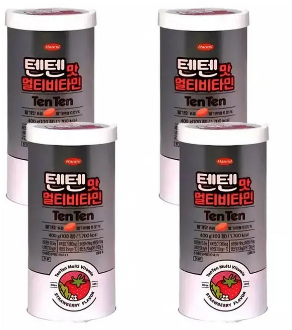 메온셀 한미 텐텐맛 영양제 멀티비타민 100정 x 4박스 어린이 청소년 대용량