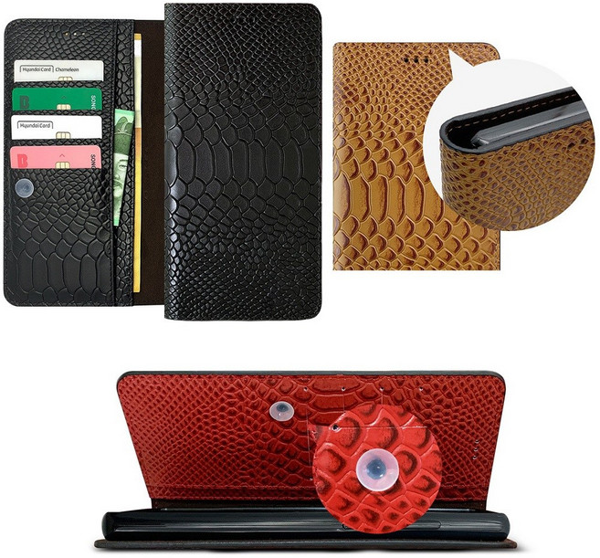 갤럭시 S25엣지 Edge 케이스 SM-S937N 천연 소가죽 (카만 리자드몽) 슬림 카드 지폐 지갑형 지갑 (패턴 무늬) 핸드폰 휴대폰 커버