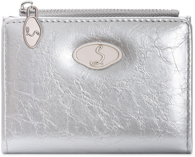 IF YOU 프리미엄 에나멜 미니 반지갑 카드지갑 동전지갑 여성용 슬림 지퍼 지갑