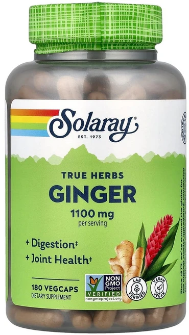 쏠라레이 트루 허브 생강 1100mg 180 베지캡슐, 1개, 180정 - 쿠팡