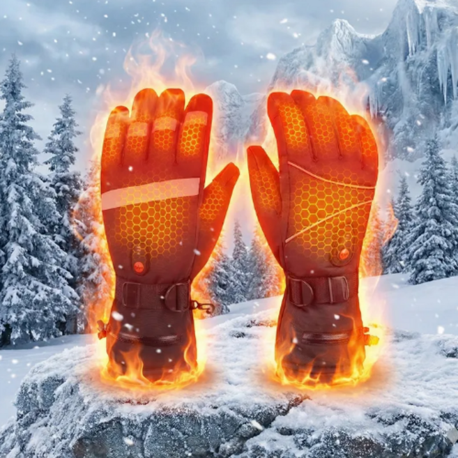 발열장갑 보조배터리포함 겨울 방한 배달 라이딩 스키 등산, 두꺼운 발열장갑 스카치