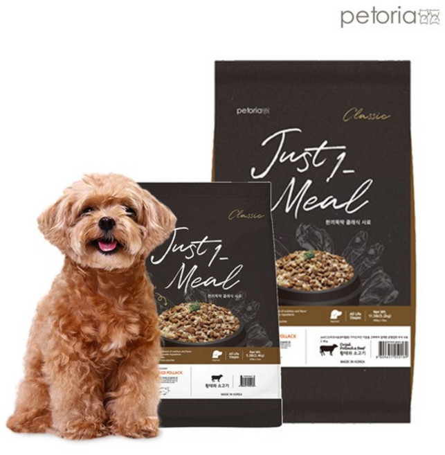 강아지 사료 클래식 건식사료 1kg+2.4kg, 클래식 황태와오리 1kg+2.4kg