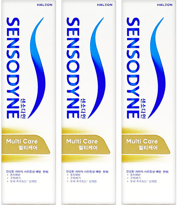 센소다인 멀티케어 치약, 120g, 3개