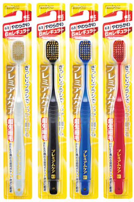 EBISU 프리미엄케어 61 부드러운모 미세모 칫솔 랜덤발송, 1개입, 12개