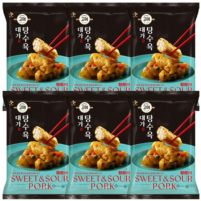 CJ 고메 대가 탕수육 390g, 6개