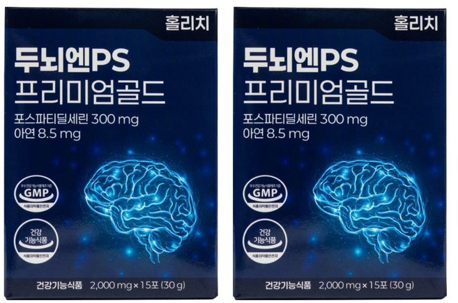 홀리치 두뇌엔 PS 포스파티딜세린 프리미엄골드, 2개, 15스틱