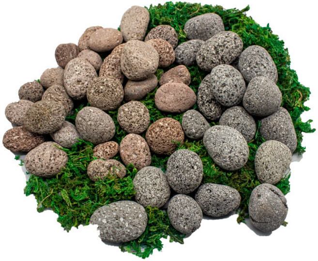 담쟁이가든 네츄럴 에그석 라바 스톤 화분데코 어항수조장식 정원데코용, 레드(1kg), 1개