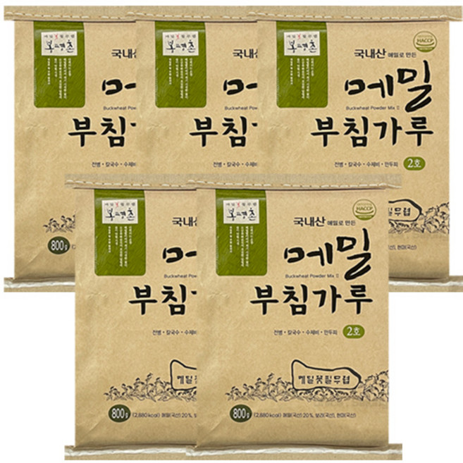 봉평촌 메밀부침가루 2호 800g, 5개