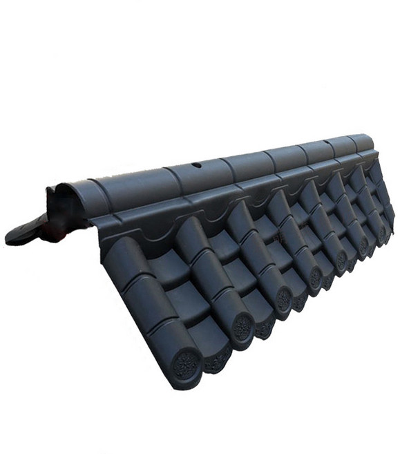 [당일출고] 호가 담장기와 /울타리 실내외인테리어 처마 기와 벽장식 울타리장식, 흑색 담장기와