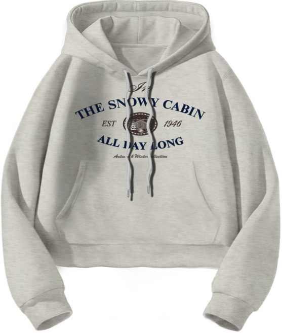 몰토벨리노 TSF 스노위케빈 세미오버핏 크롭 후드티