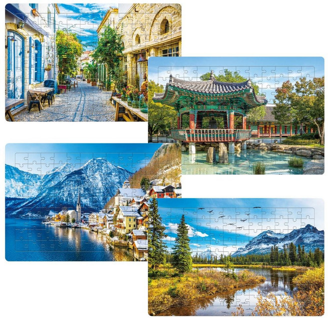 치매예방퍼즐 게임 기억나 5단계 108조각 4종세트, 108피스, 1세트