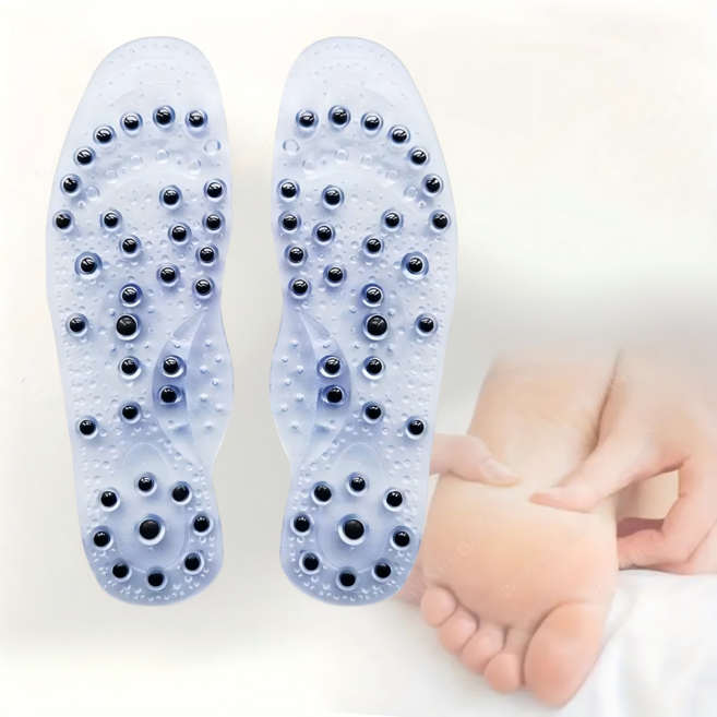 남녀공용 68개 자석 지압 인솔 마사지 깔창, 1쌍