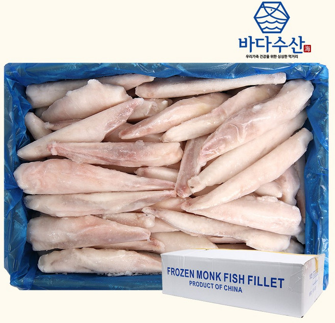 냉동 아구순살 100/200 10kg 1박스 벌크형 아귀 아구꼬리순살 손질됨