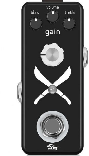 일렉트릭 기타 베이스 트루 바이패스를 위한 ISET 부스터 이펙트 페달 아날로그 마체트 부스트, 1개