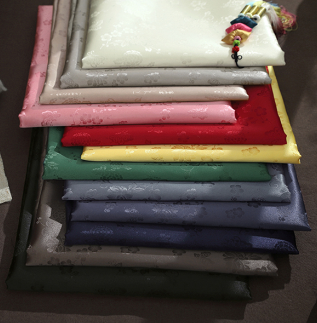 패션스타트 전통 한복 금매화 무늬 양단 원단 12종, 1개, 01) 아이보리