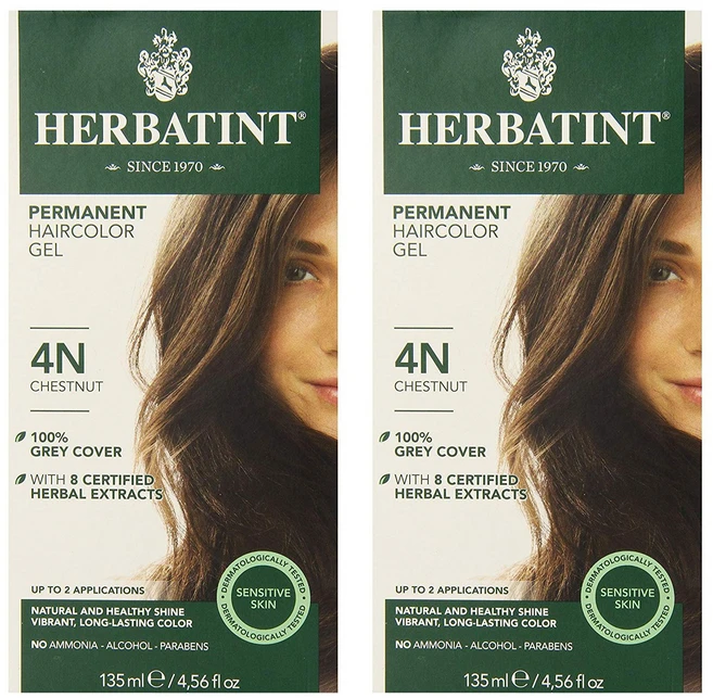 허버틴트 퍼머넌트 헤어컬러 젤 135ml, Chestnut, 2개 - 쿠팡