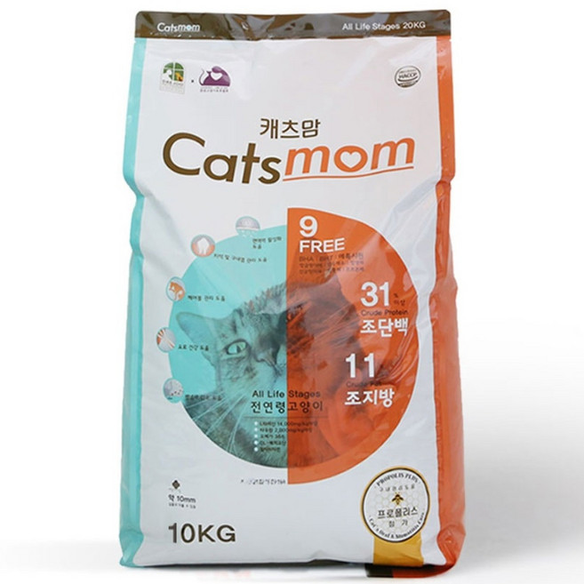 캐츠맘 전연령 고양이사료 캣츠맘 구내건강, 10kg, 1개, 닭